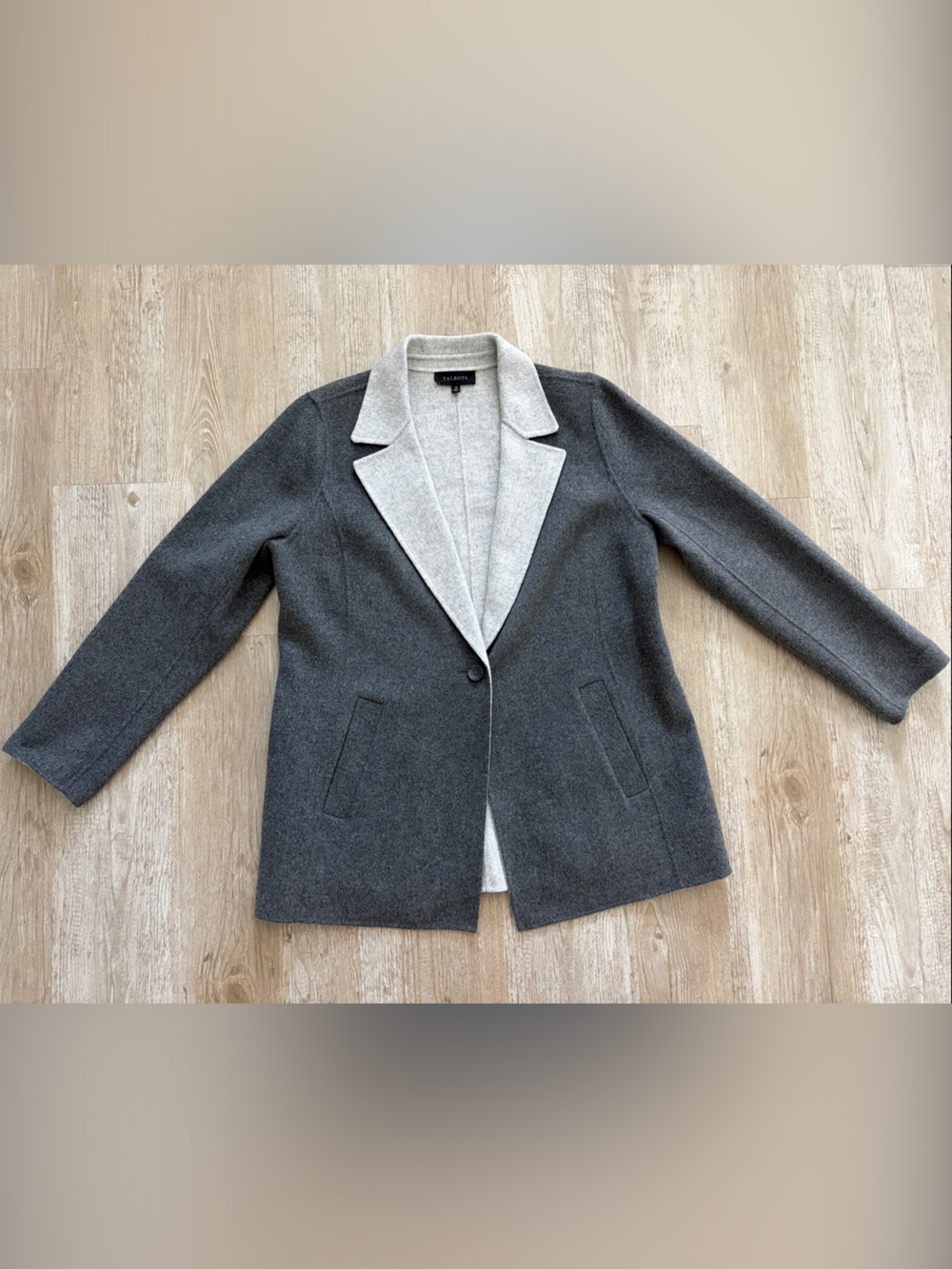 Talbots Women’s Wool Blazer Gray Size 14